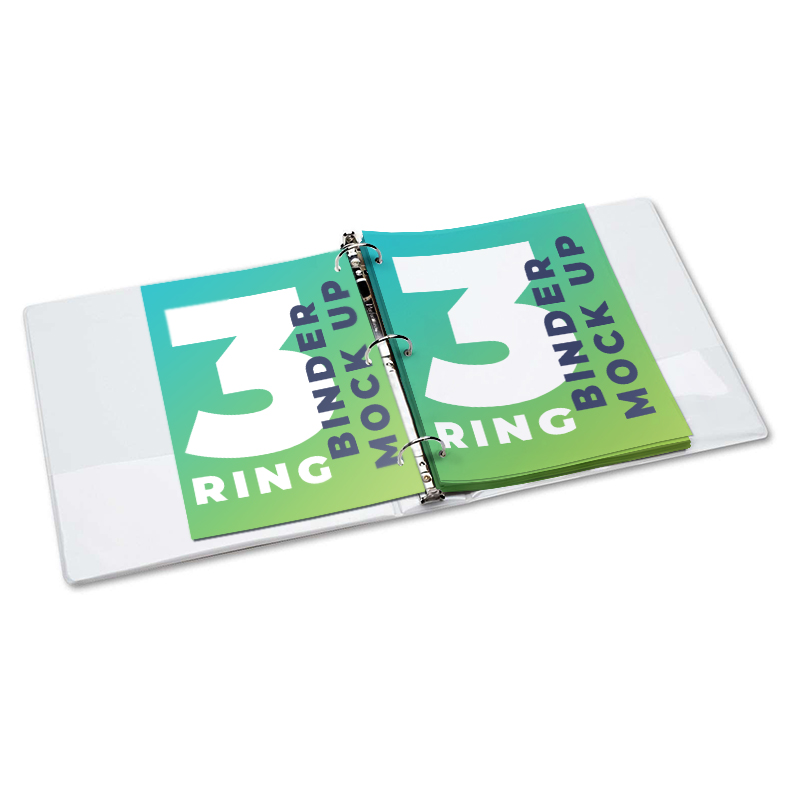 3 ring binder mock up binder design